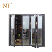 Aluminium profile double glass bifold door